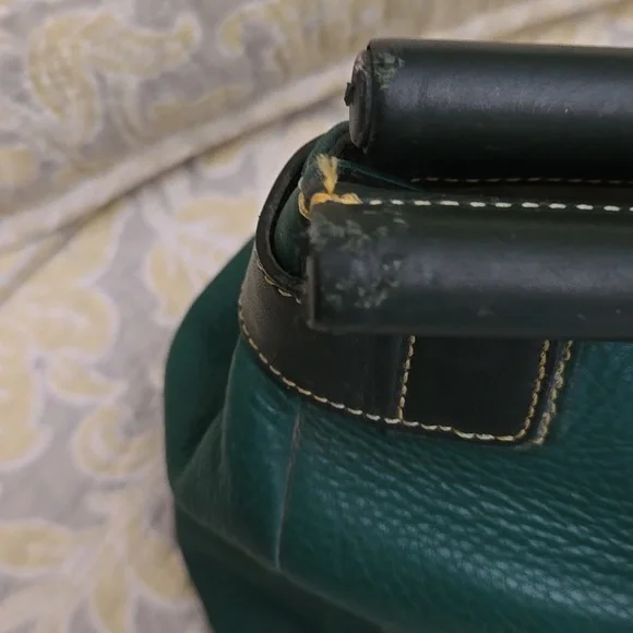 Coach Green Leather Satchel - Picture 3 of 8
